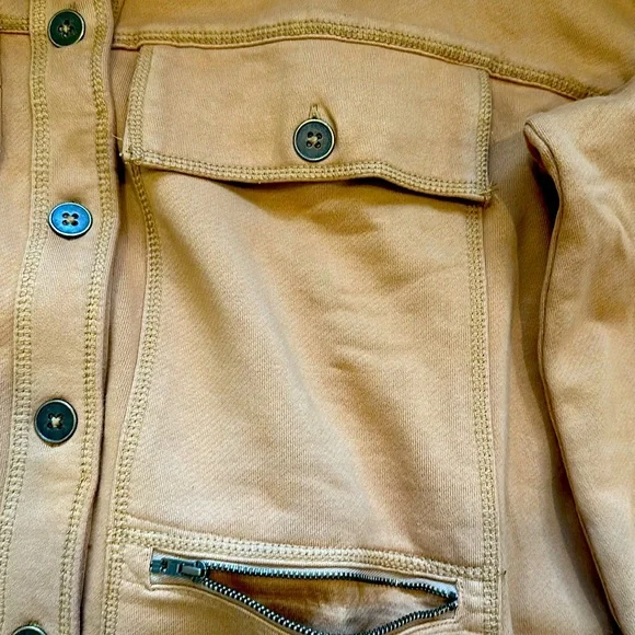 NWT! Anthropologie Pilcro Cotton Micro Fleece Button Front Jacket - Picture 10 of 11